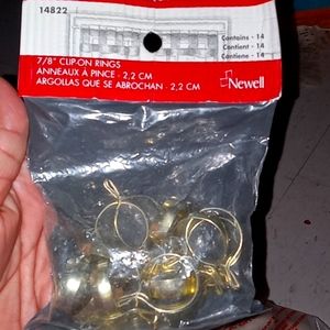 Newell vintage clip on curtains rings